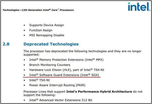 Intel 11/12代酷睿不再支持4K：SGX漏洞成筛子了