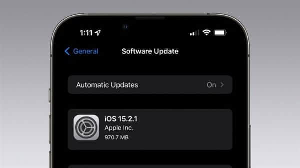 苹果发布iOS 15.2.1：修复iPhone、iPad重要大漏洞