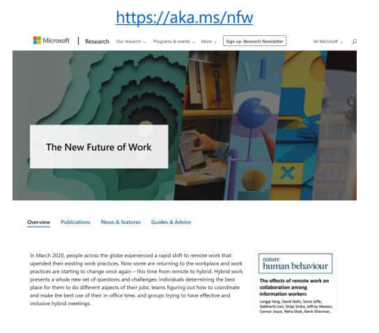 微软新的未来工作报告总结了有助于设计混合办公的研究