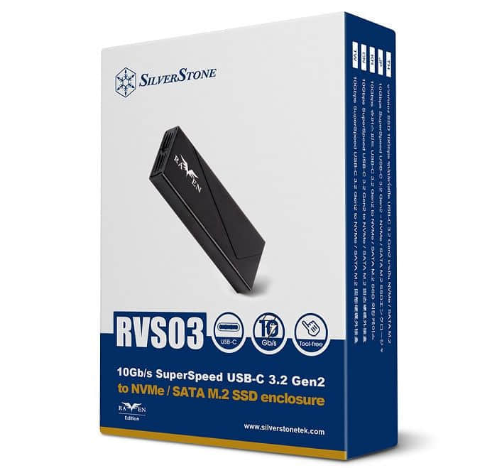 银欣推出Raven RVS03移动硬盘盒 支持M.2 NVMe