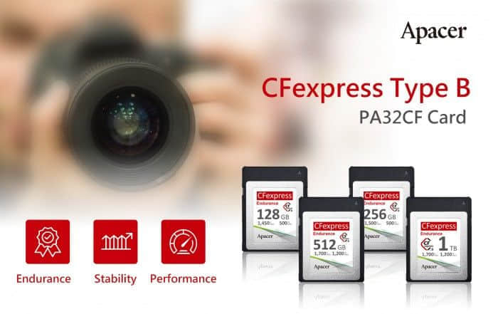 宇瞻推出PA32CF系列军规级CFexpress存储卡