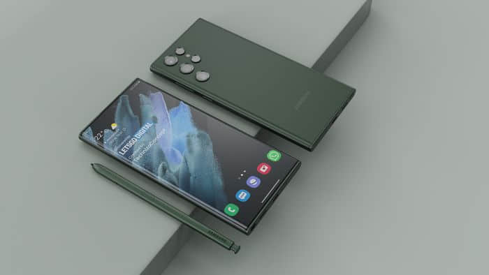消息称三星将生产绿色机身的Galaxy S22 Ultra 渲染图提前放出