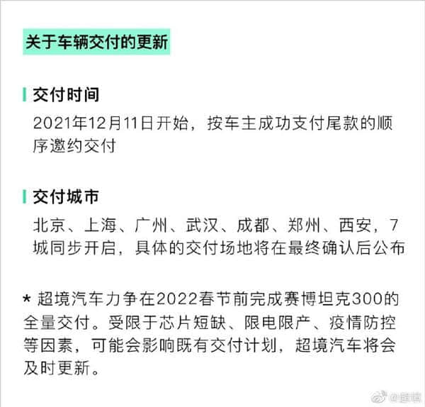 坦克300赛博版即将交付！二手平台转手加价3万