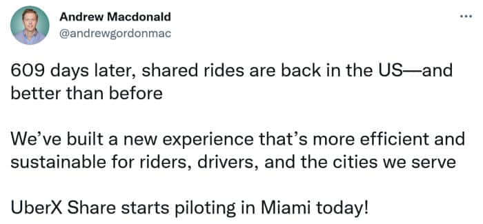 Uber以新名字重新推出拼车服务