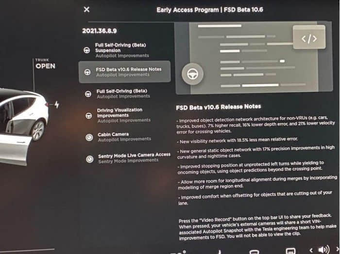 特斯拉本周末将面向合格车主推送全自动驾驶 Beta 10.6版