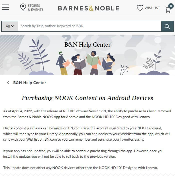 Google打压导致Android用户无法内购Barnes&Noble电子书