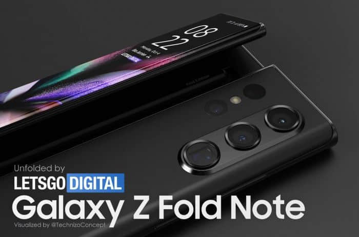 三星Galaxy Z Fold Note版概念渲染图曝光