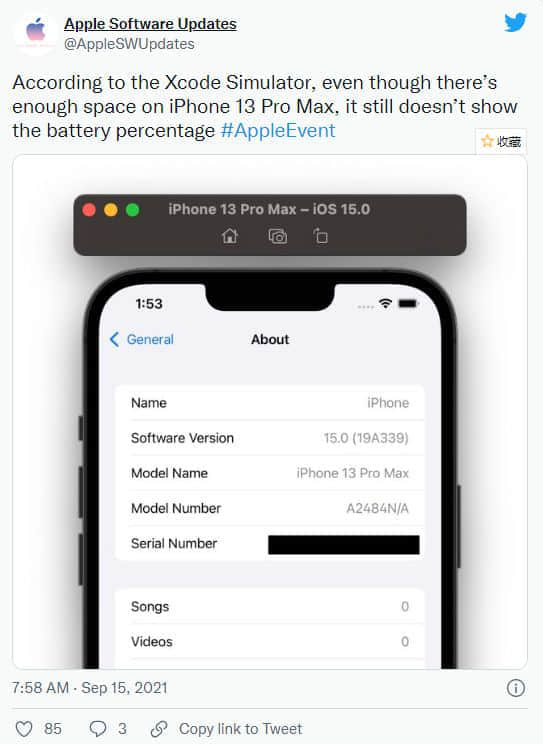 白期待了！iPhone 13刘海缩小后 状态栏仍无法常显电量百分比