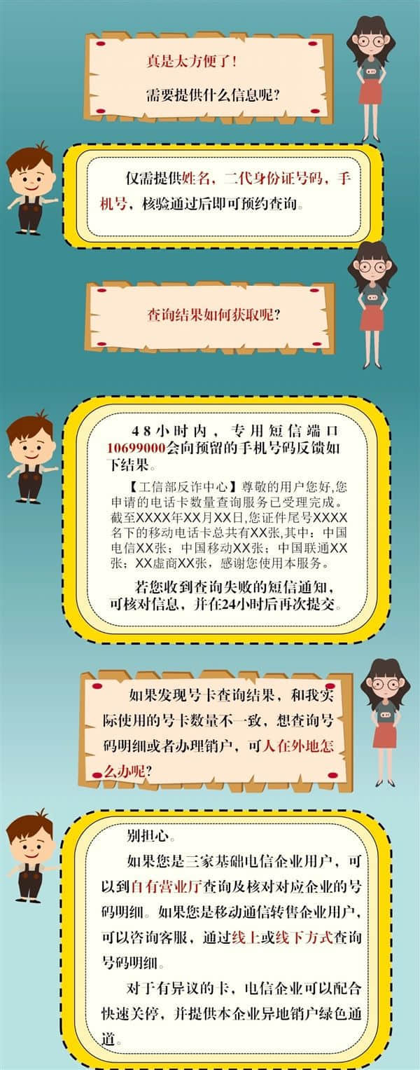工信部推出“一证通查”服务：名下有几张电话卡一目了然