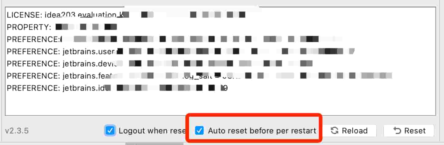Auto reset before per restart